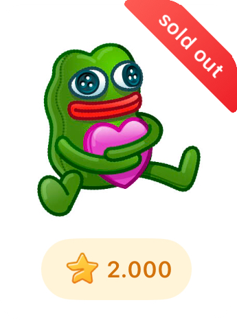Plush Pepe sold-out notification in Telegram